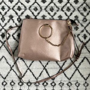Rose Gold Aldo Bag. With interchangeable straps. Crossbody or Clutch. Never Used